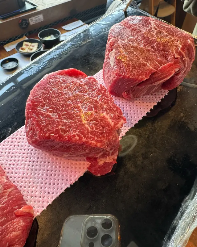 환상적인 마블링의 한우