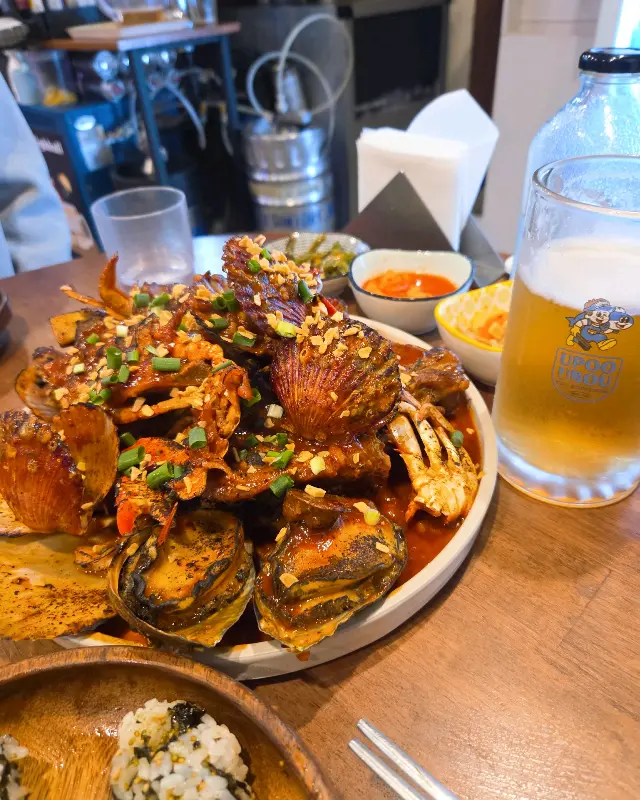 매콤달콤한 불 오징어 칼비빔