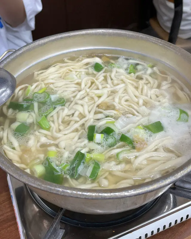 칼국수 근접 사진