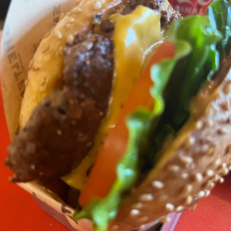 쉘터버거 근접샷