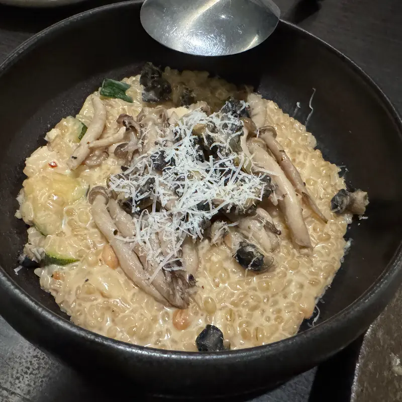 우렁크림된장리조또의 깊은 풍미