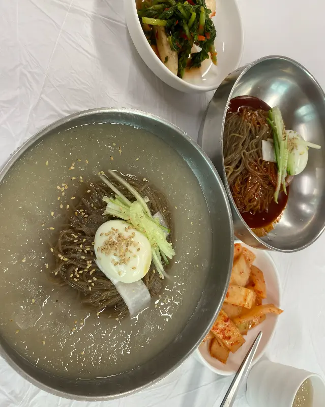 정갈하게 담겨 나온 물냉면