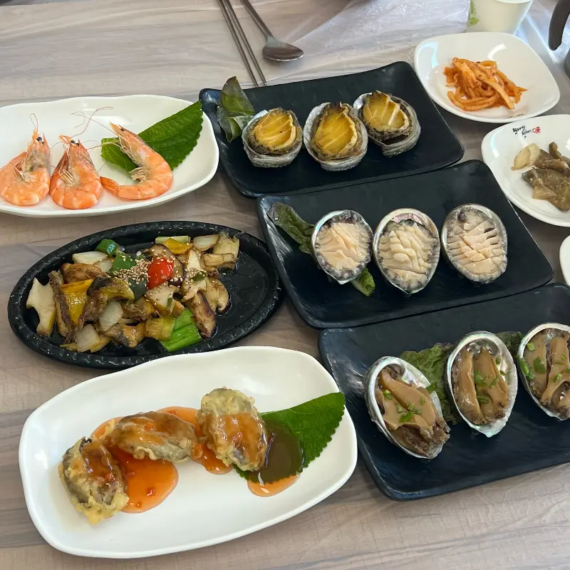 다양한 전복 요리