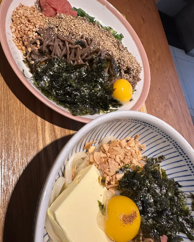 명란들기름소바와 마제우동