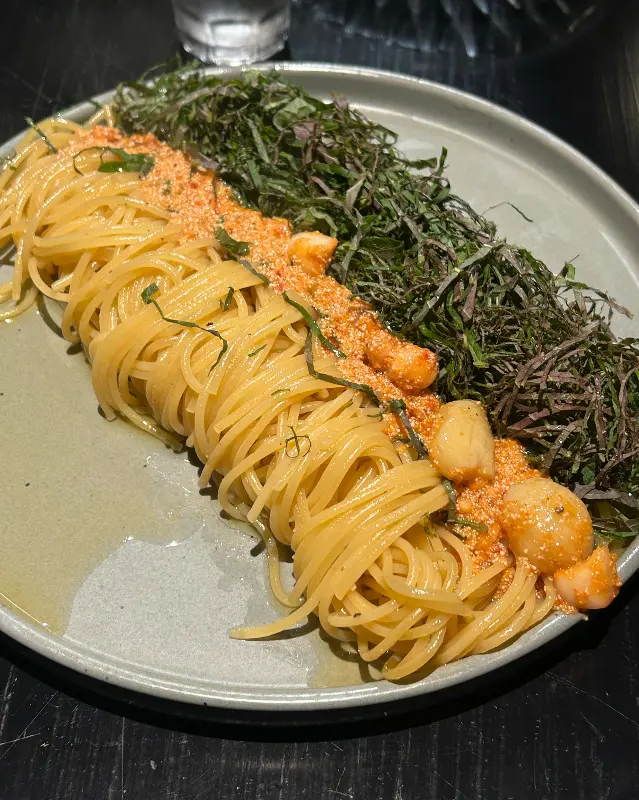 향긋한 깻잎이 더해진 심도 파스타