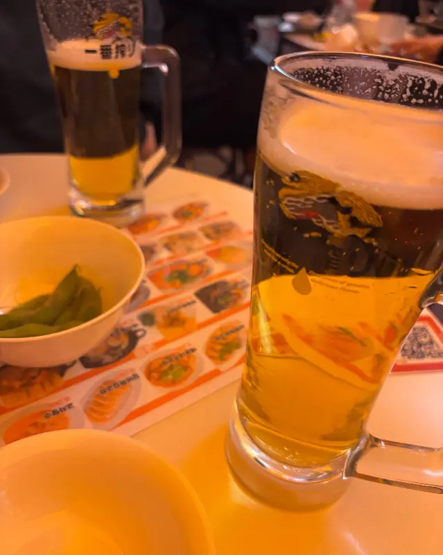 미스타교자 기린 생맥주