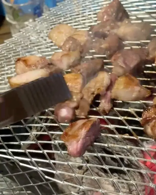 숯불에 구워먹는 고기