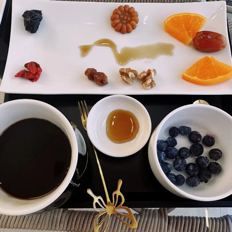 쌍화차 세트 디저트