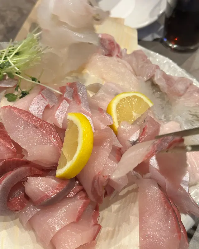 신선한 대방어회 한 상