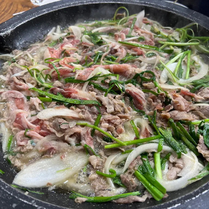 지글지글 익어가는 오리 불고기