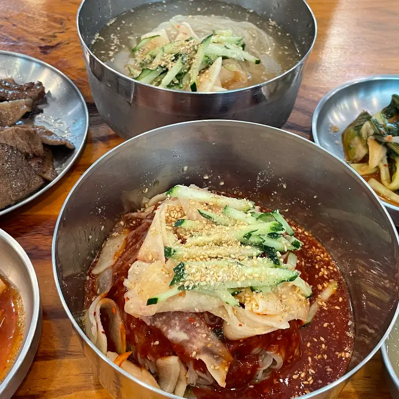 물냉면과 비빔냉면