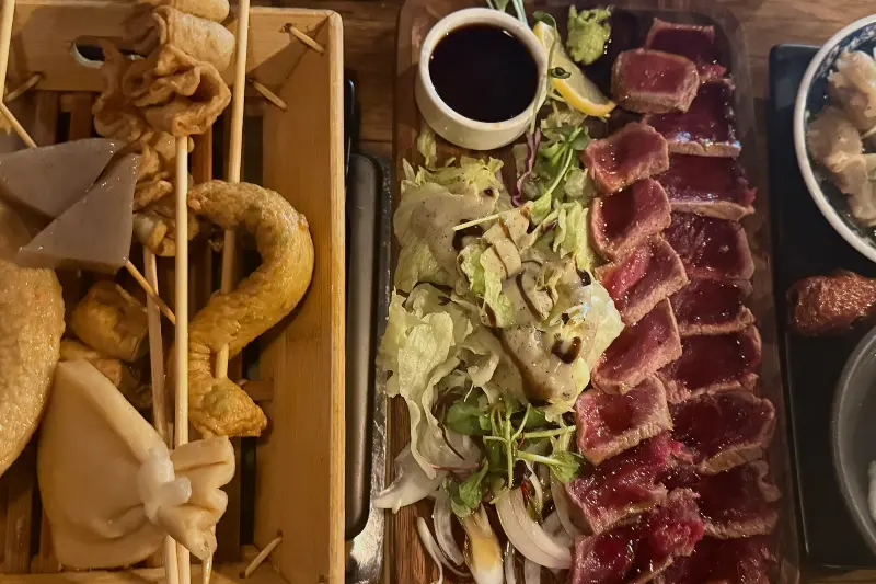 부산 어묵과 소고기 타다끼