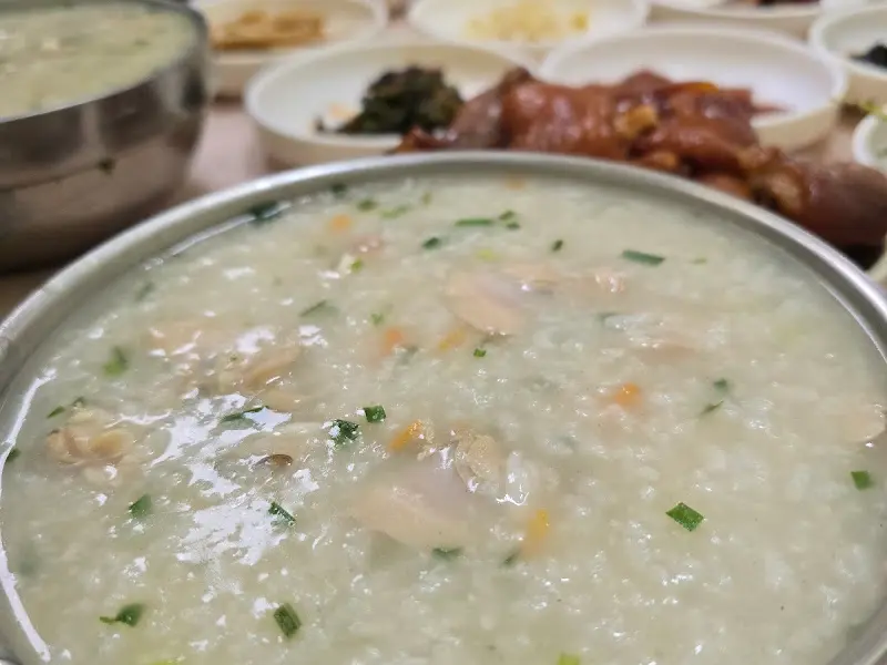 한성식당 백합죽