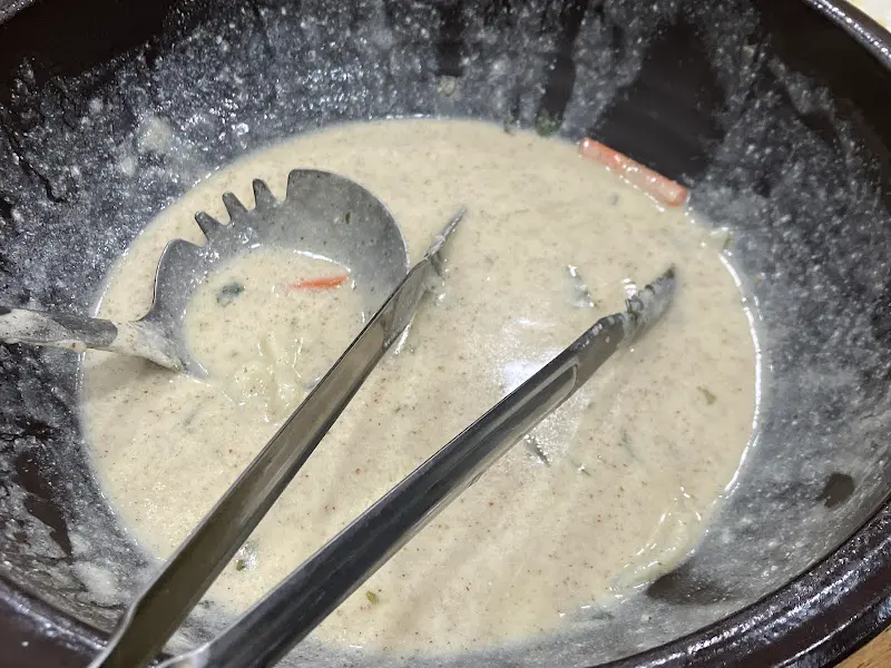 싹 비운 들깨칼제비