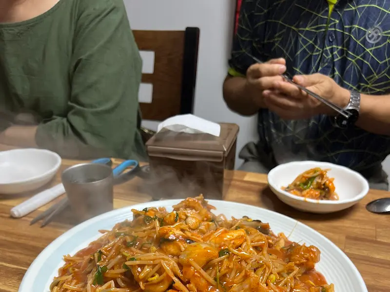 매콤한 아귀찜과 찰기 있는 밥