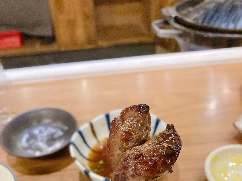 잘 구워진 양고기 한 점