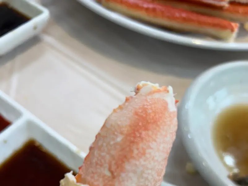 손질된 대게 다리 클로즈업