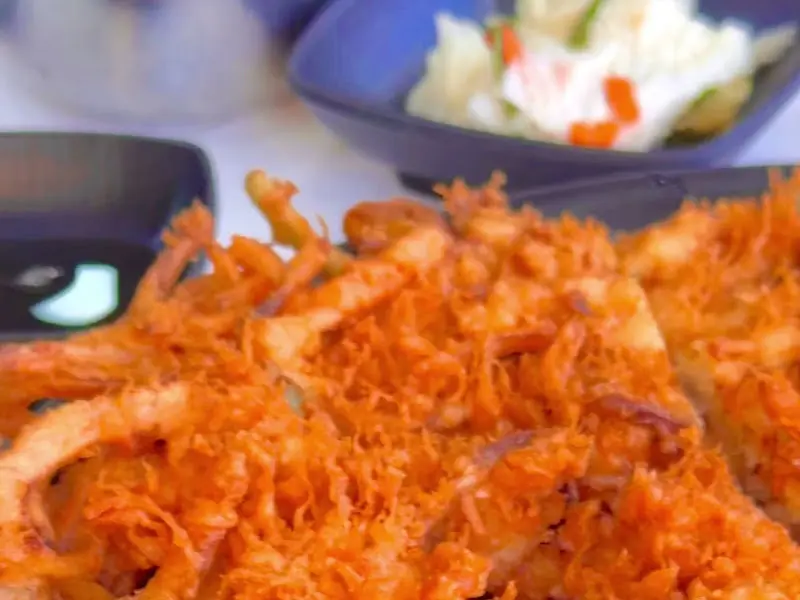 오징어 야채전 근접 샷