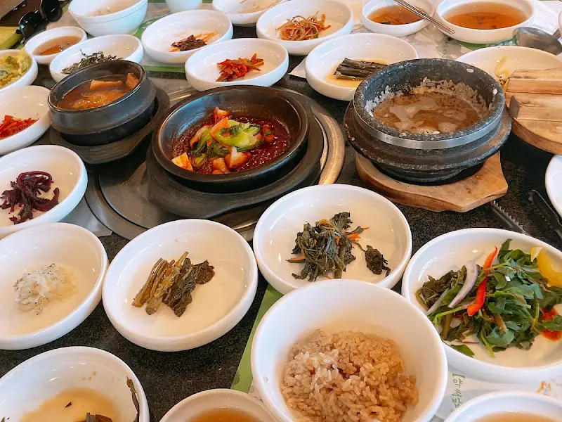 약초밥상과 쟁반