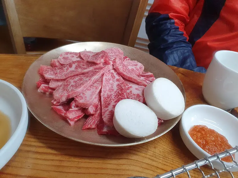환상적인 마블링의 한우 갈비살
