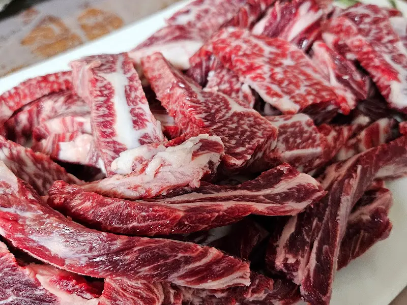 환상적인 마블링의 갈비살