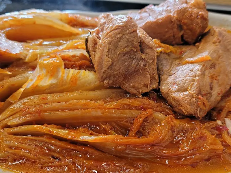 김치찜과 돼지고기