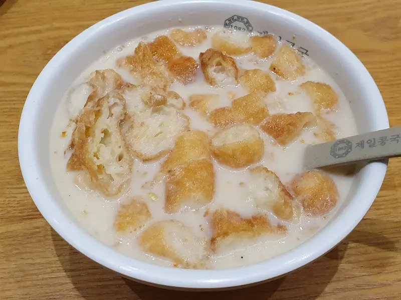 제일콩국 메뉴판