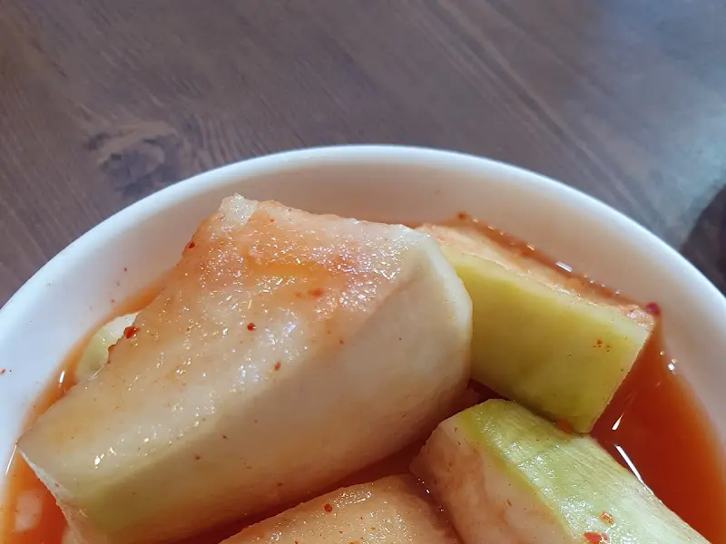 무김치 클로즈업