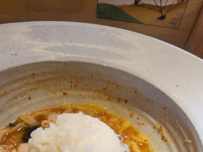 홍게칼국수 밥 말아먹기
