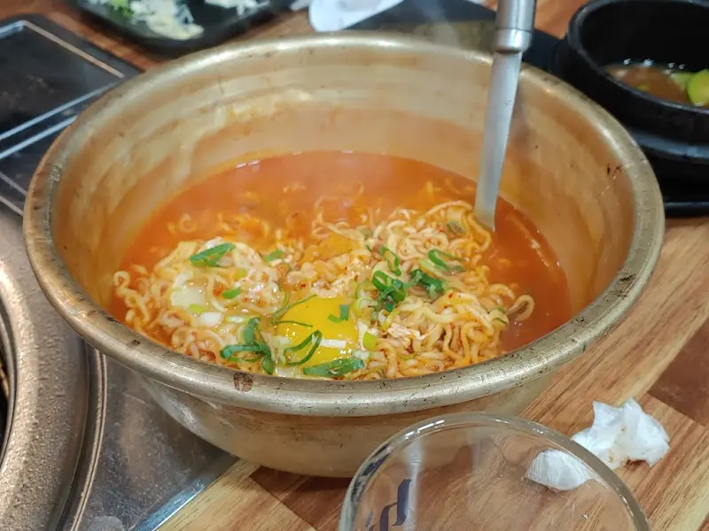 두목고기집 라면