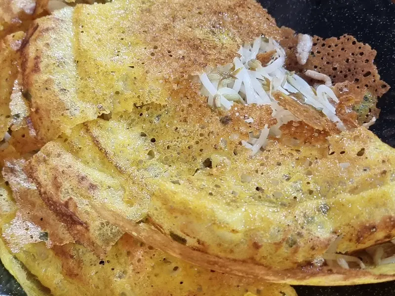 바삭한 반쎄오 클로즈업