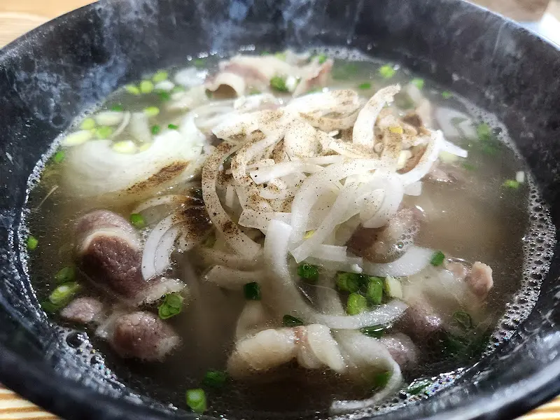 쌀국수 국물 클로즈업