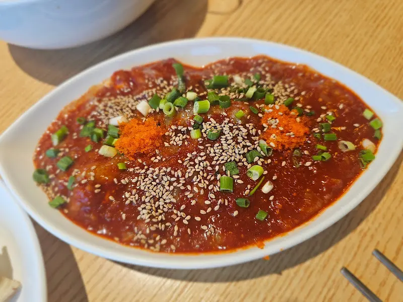 꽃게살 무침 클로즈업