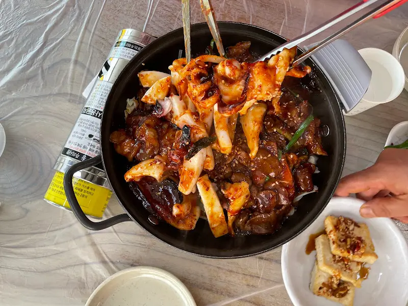 갑오징어볶음 조리 과정