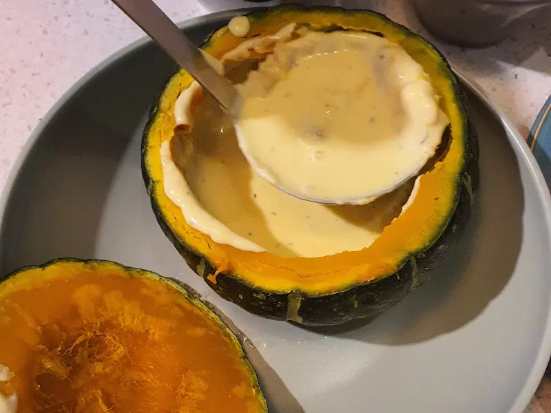 기본으로 제공되는 단호박 스프