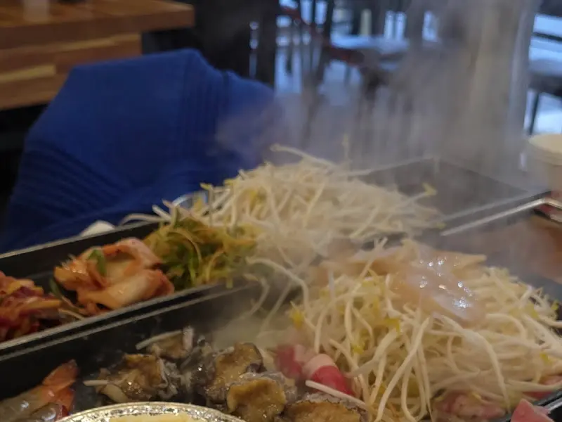 해물삼합 익어가는 모습