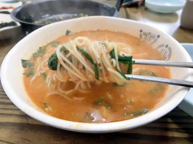 어탕국수 클로즈업 사진