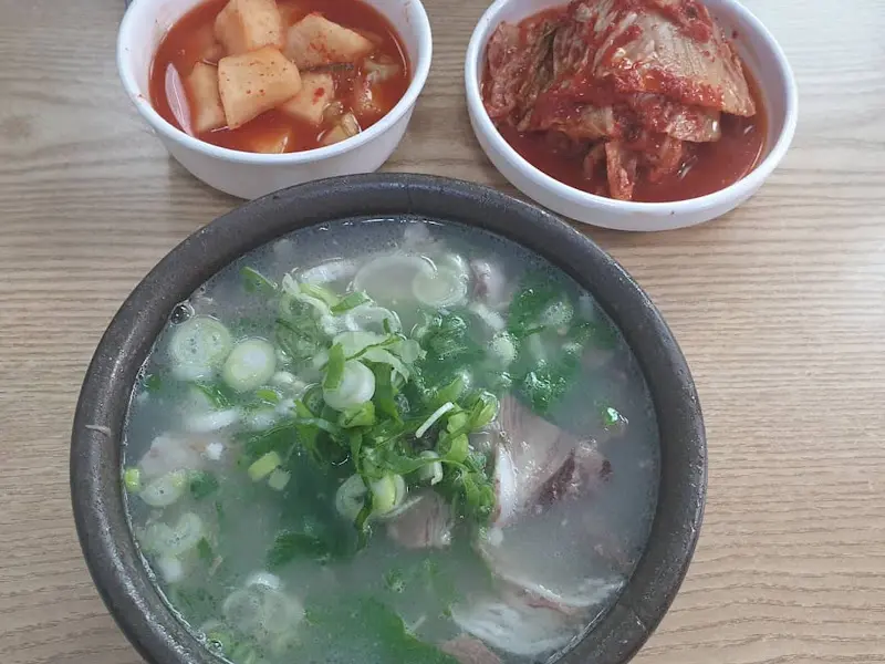 해장국과 김치, 깍두기