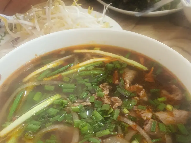 소고기 쌀국수 근접샷