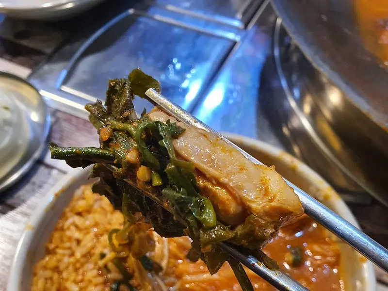 물닭갈비 볶음밥