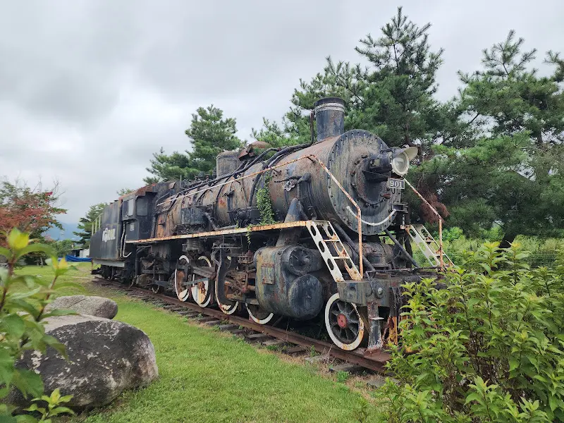 풍기역 앞에 전시된 증기기관차