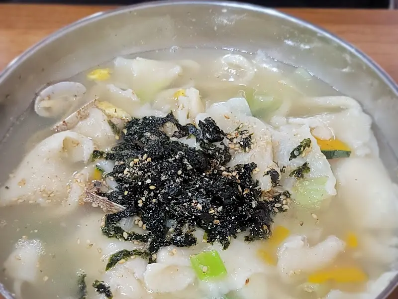 수제비 클로즈업