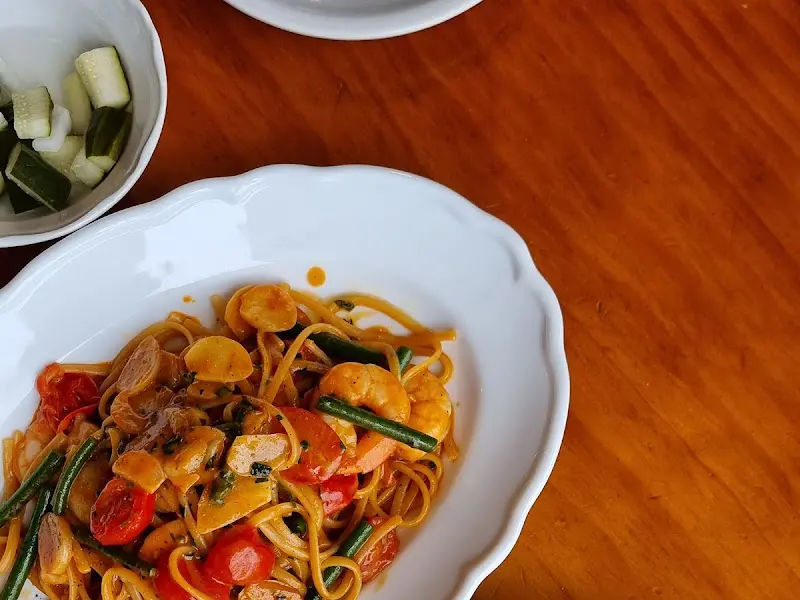 새우와 야채가 듬뿍 들어간 파스타