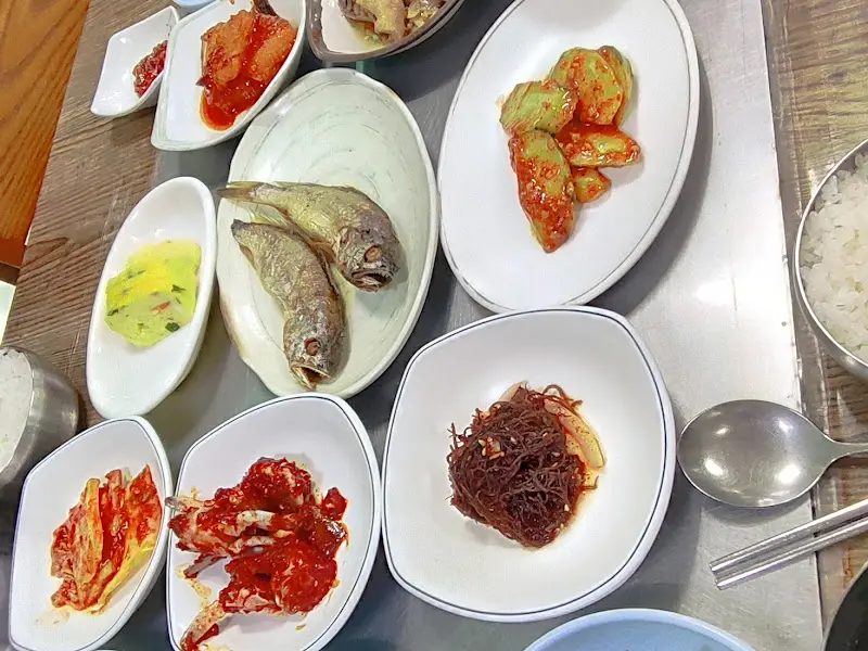 다양한 반찬 클로즈업