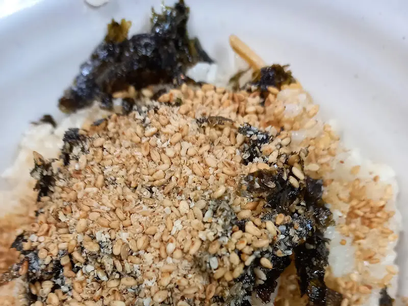 홍합밥의 클로즈업