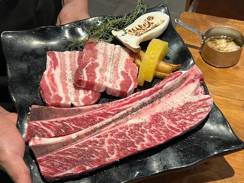 우대갈비와 삼겹살 세트