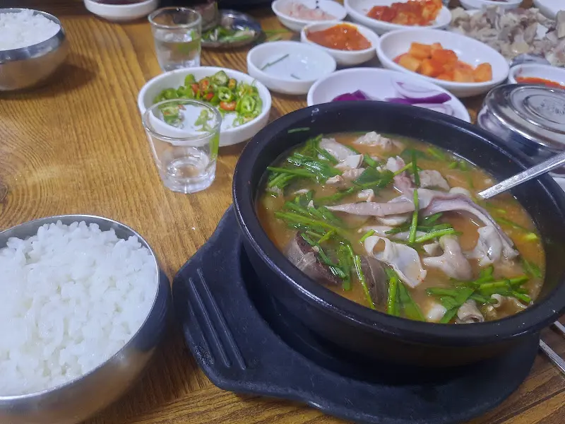 제일순대의 한 상 차림
