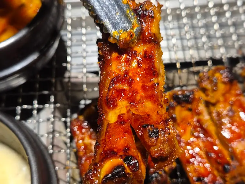 클로즈업한 쪽갈비