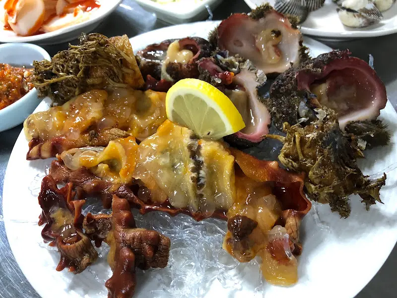 다양한 해산물 스끼다시