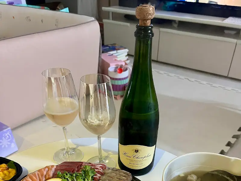 숙성회와 샴페인의 조화